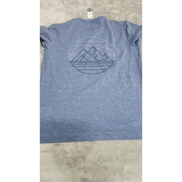 01 Algo Men's Size Large Blue Circular Mountain Performance Graphic T Shirt NWT - Picture 5 of 10